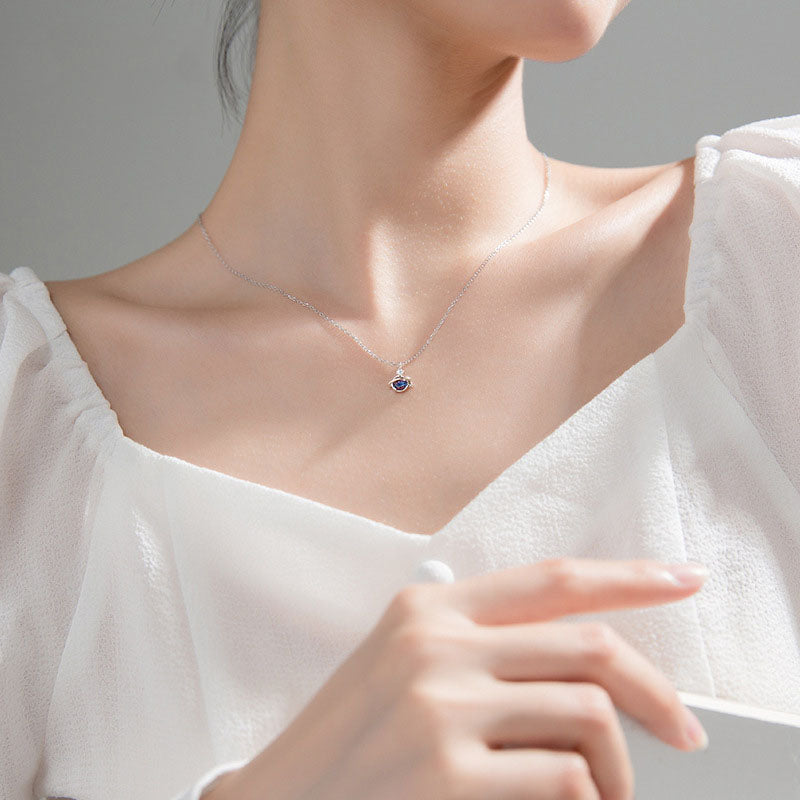 Silver Planet Necklace - RawaJewels