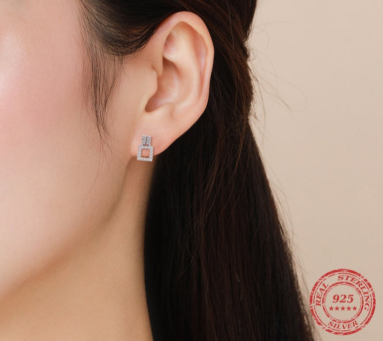 Double Square Earrings - RawaJewels