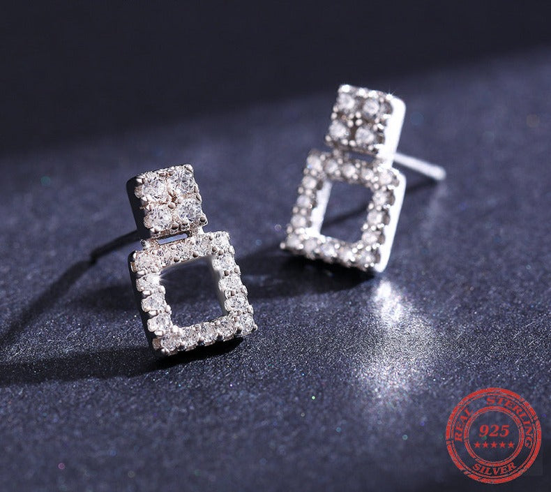 Double Square Earrings - RawaJewels