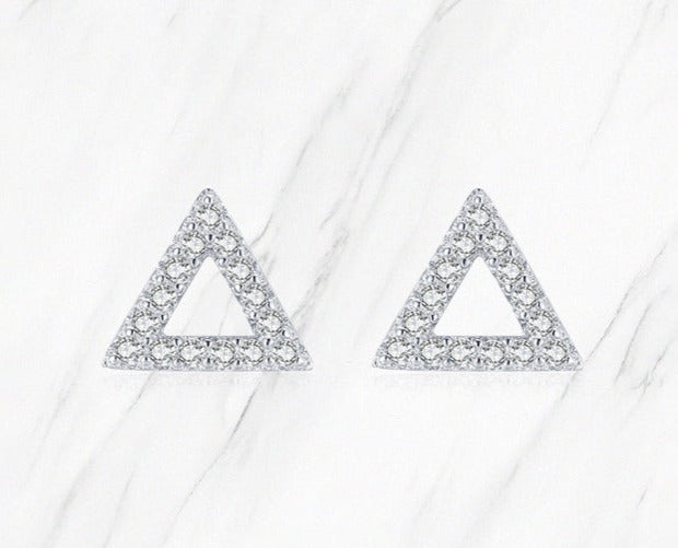 Triangle Stud Earrings - RawaJewels