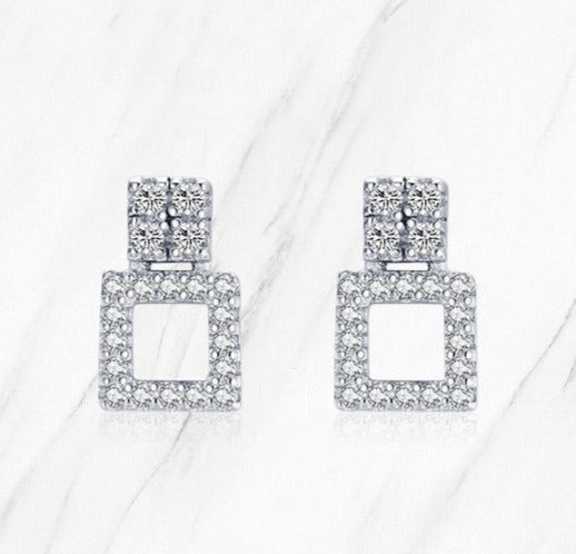 Double Square Earrings - RawaJewels