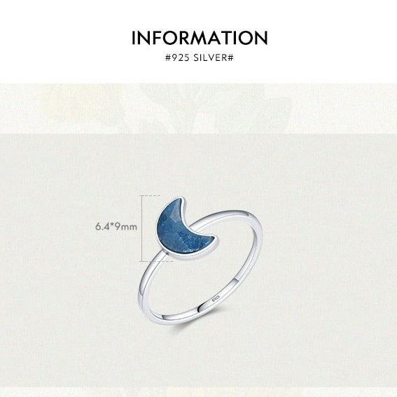 Blue Moon Silver Ring - RawaJewels