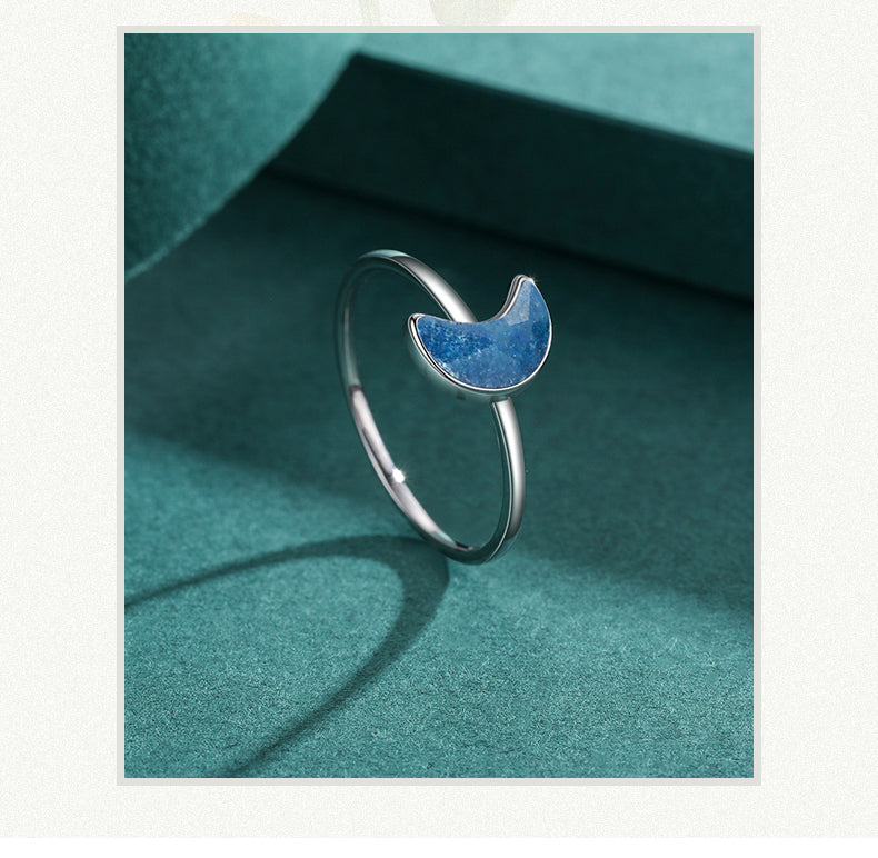 Blue Moon Silver Ring - RawaJewels