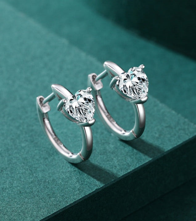 Romantic Heart Ring & Earrings Jewelry Set - RawaJewels