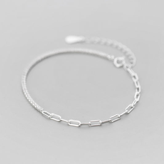 Oval Interlock Asymmetry Bracelet