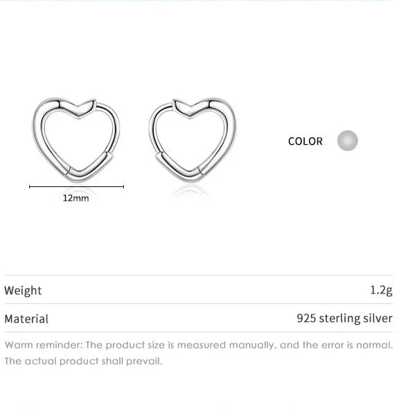 Hearts Shape Hoop Earrings