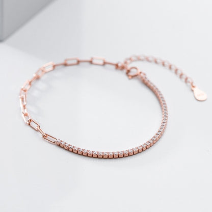 Oval Interlock Asymmetry Bracelet