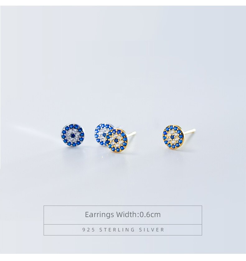 Blue Eyes Stud Earrings