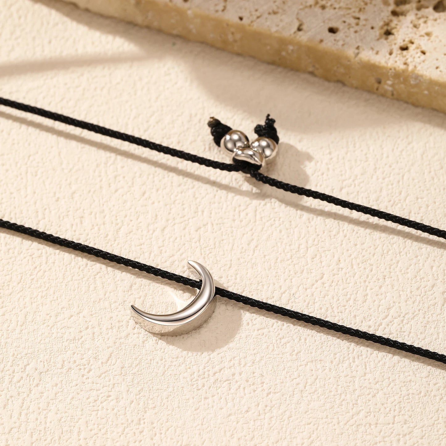 Simple Moon Long Chain Necklace