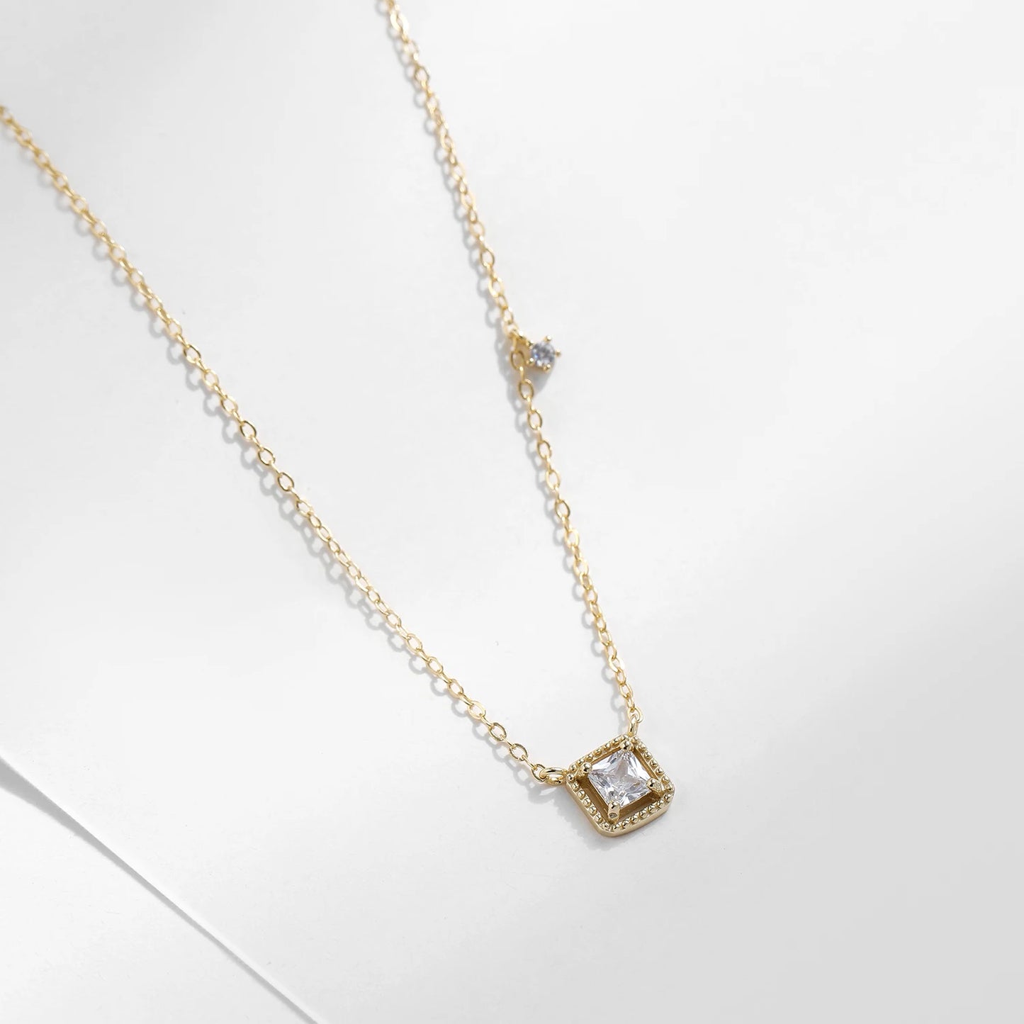 Shiny Double Square Necklace