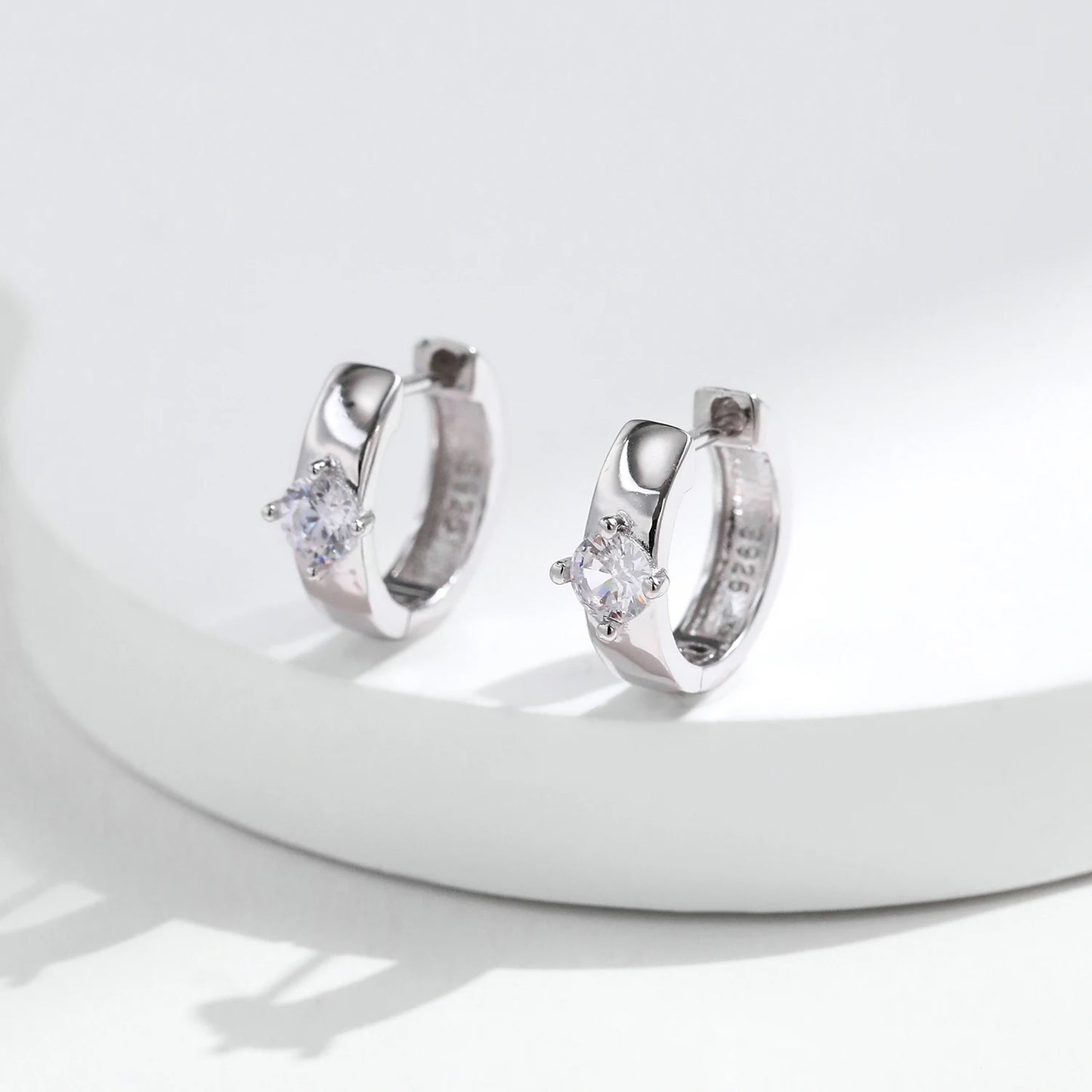 Moissanite Hoop Earrings