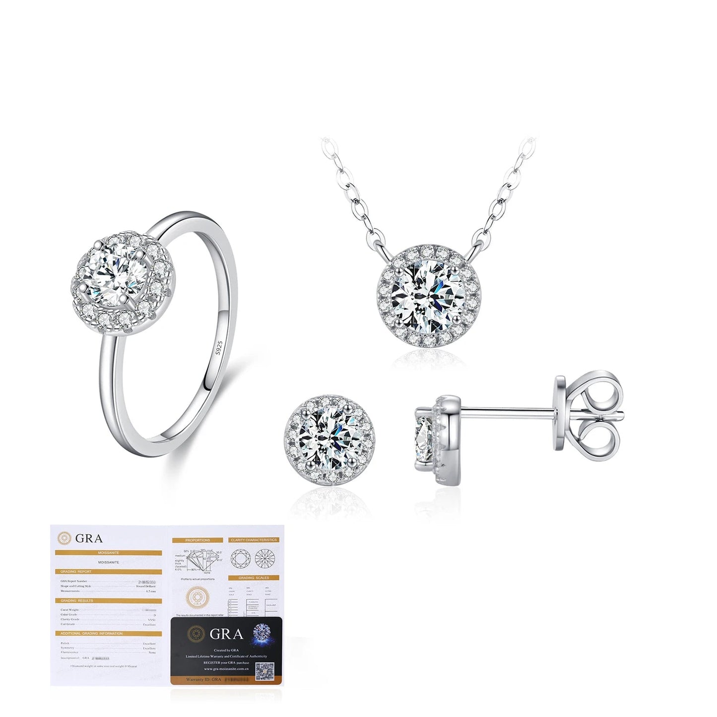 Round Moissanite Set