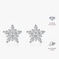 Dazzling Moissanite Cute Snowflake Earrings