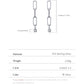 VVS1 Clarity D Color Moissanite  Link Chain Earrings