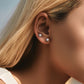 Heart Pear Square Moissanite Lab Diamond Stud Earrings