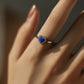 Blue Heart Opal Ring