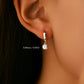 Moissanite Hoop Earrings Lab Created Diamond