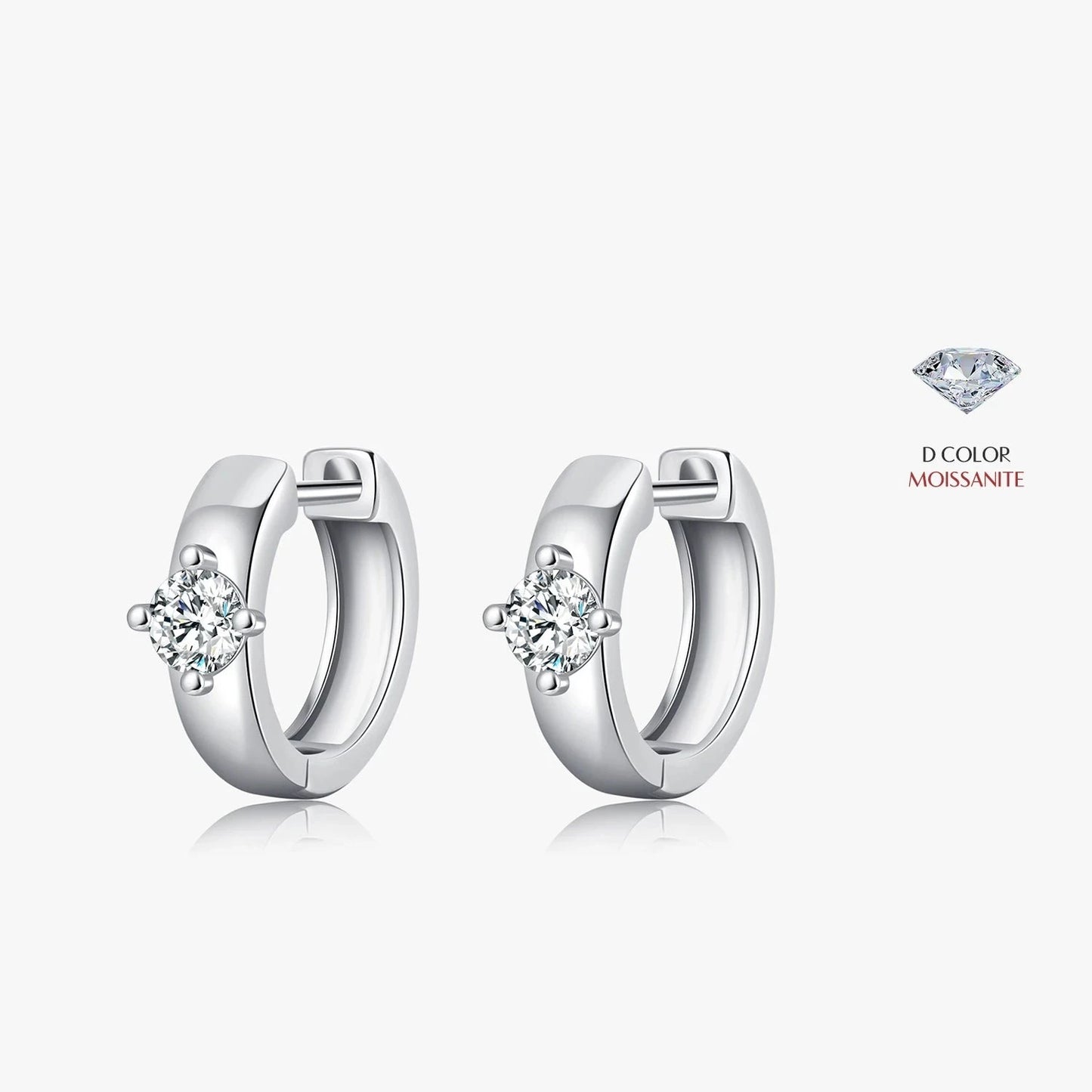 Moissanite Hoop Earrings