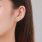 Round Shape Green Stud Earrings