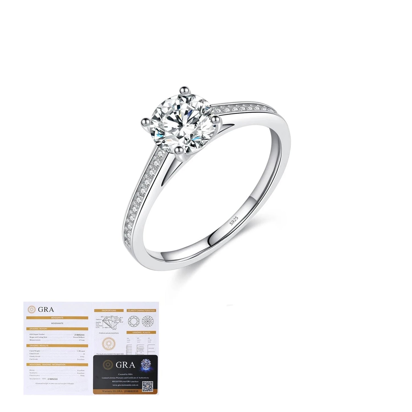 Trinket Lab Diamond 1CT Moissanite Ring