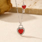Heart Lock Key Necklace
