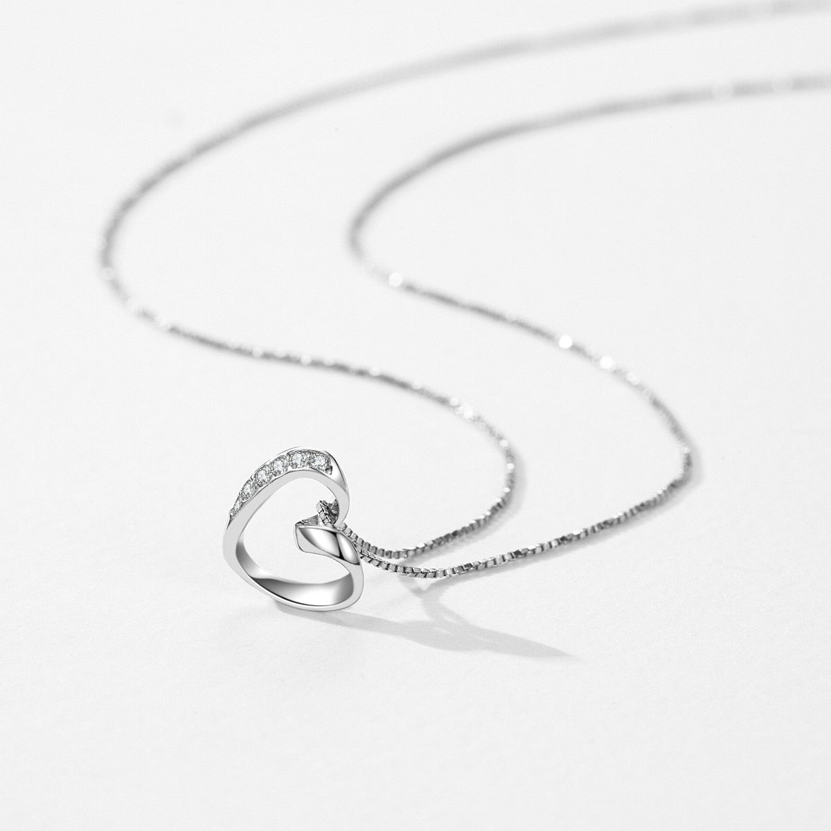 Silver Romantic Heart Necklace
