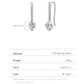 Moissanite Straight Drop Earrings