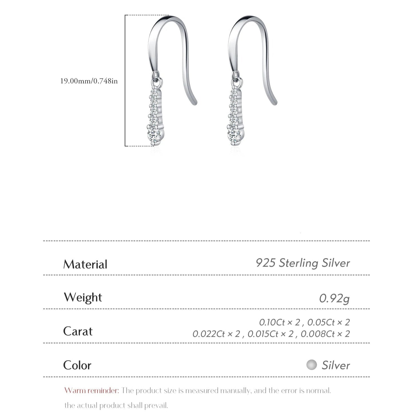 Moissanite Dangle Earrings