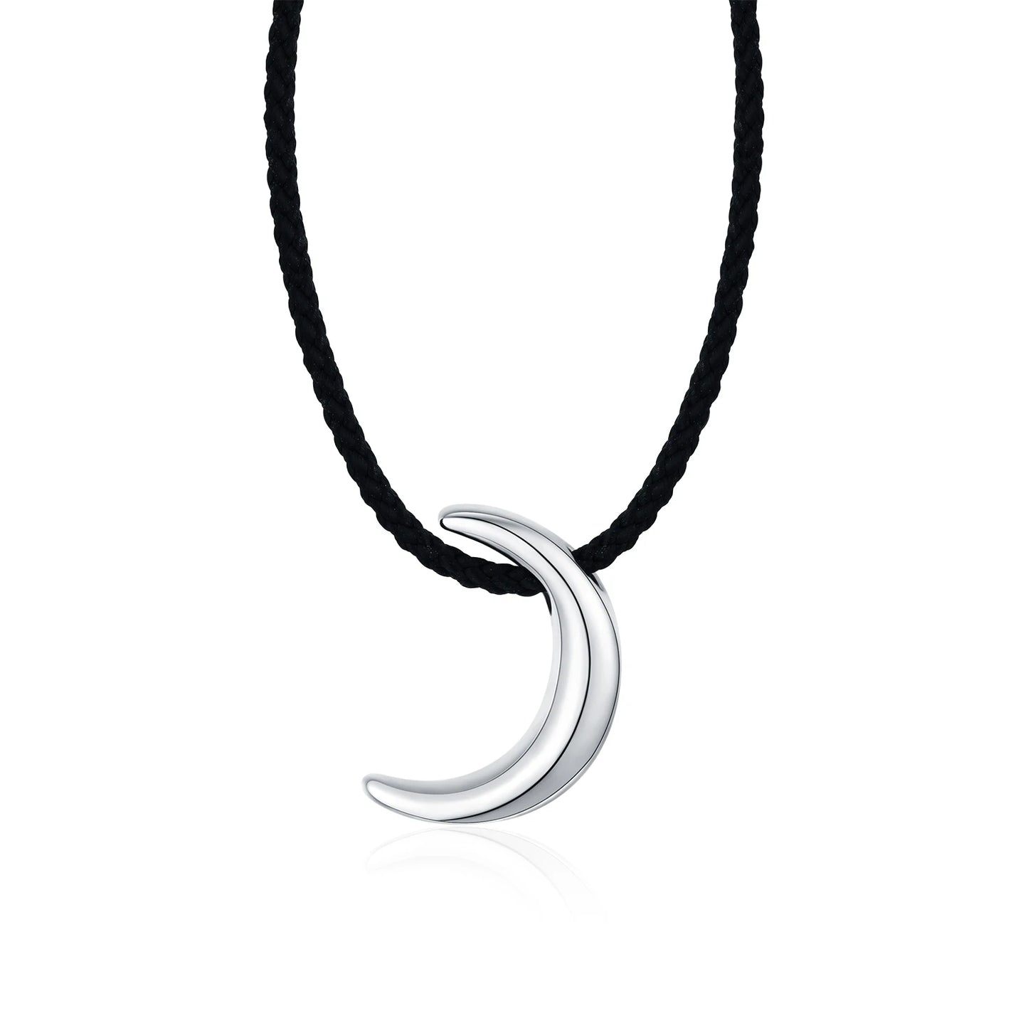 Simple Moon Long Chain Necklace
