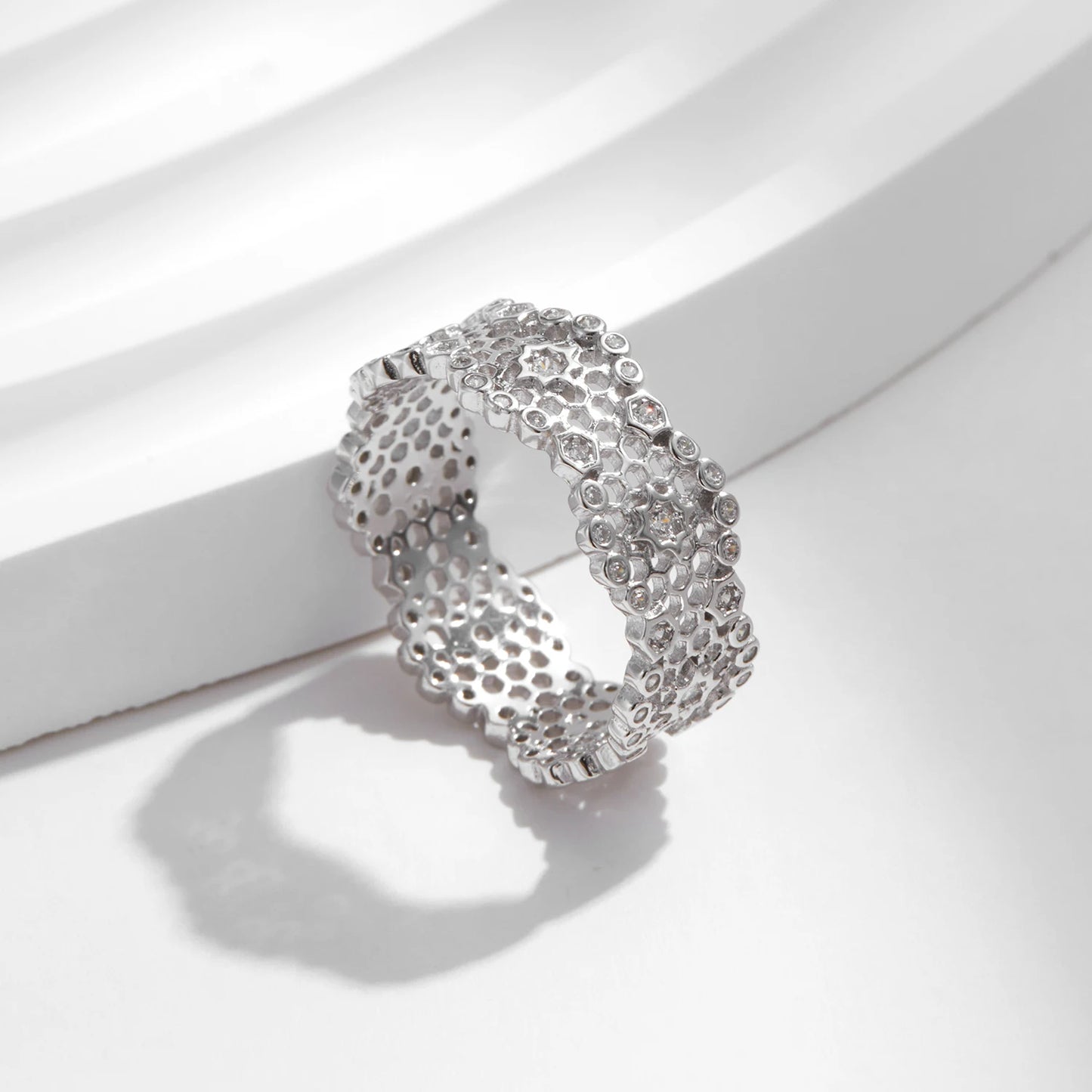 Honeycomb Wide Ring