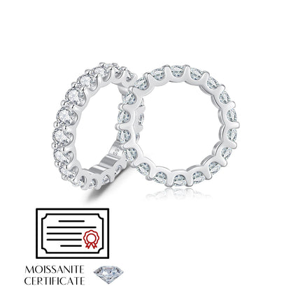 Moissanite Dazzling Round Eternity Band Ring