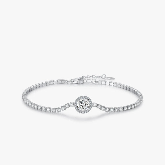 Sparkling Halo Tennis Bracelet