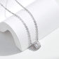 1 Carat Square Cushion Cut Halo Moissanite Necklace