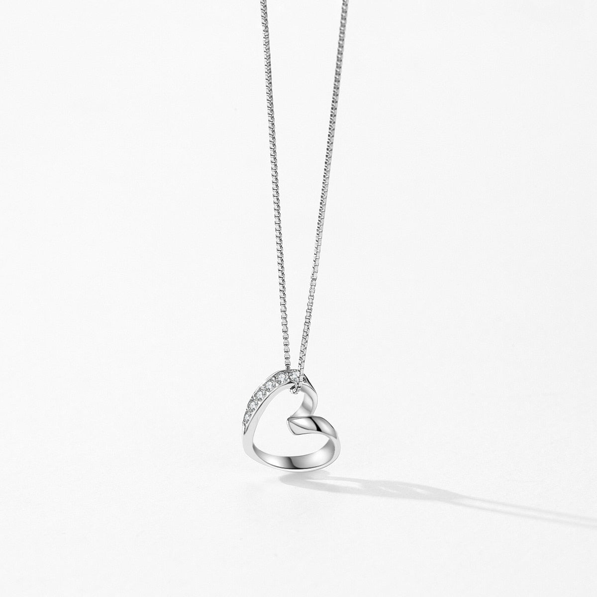 Silver Romantic Heart Necklace
