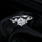 1CT Moissanite  Delicate Flower Six Claws Ring