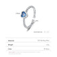 Blue Heart Retro Adjustable Ring