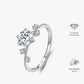 1CT Moissanite  Delicate Flower Six Claws Ring