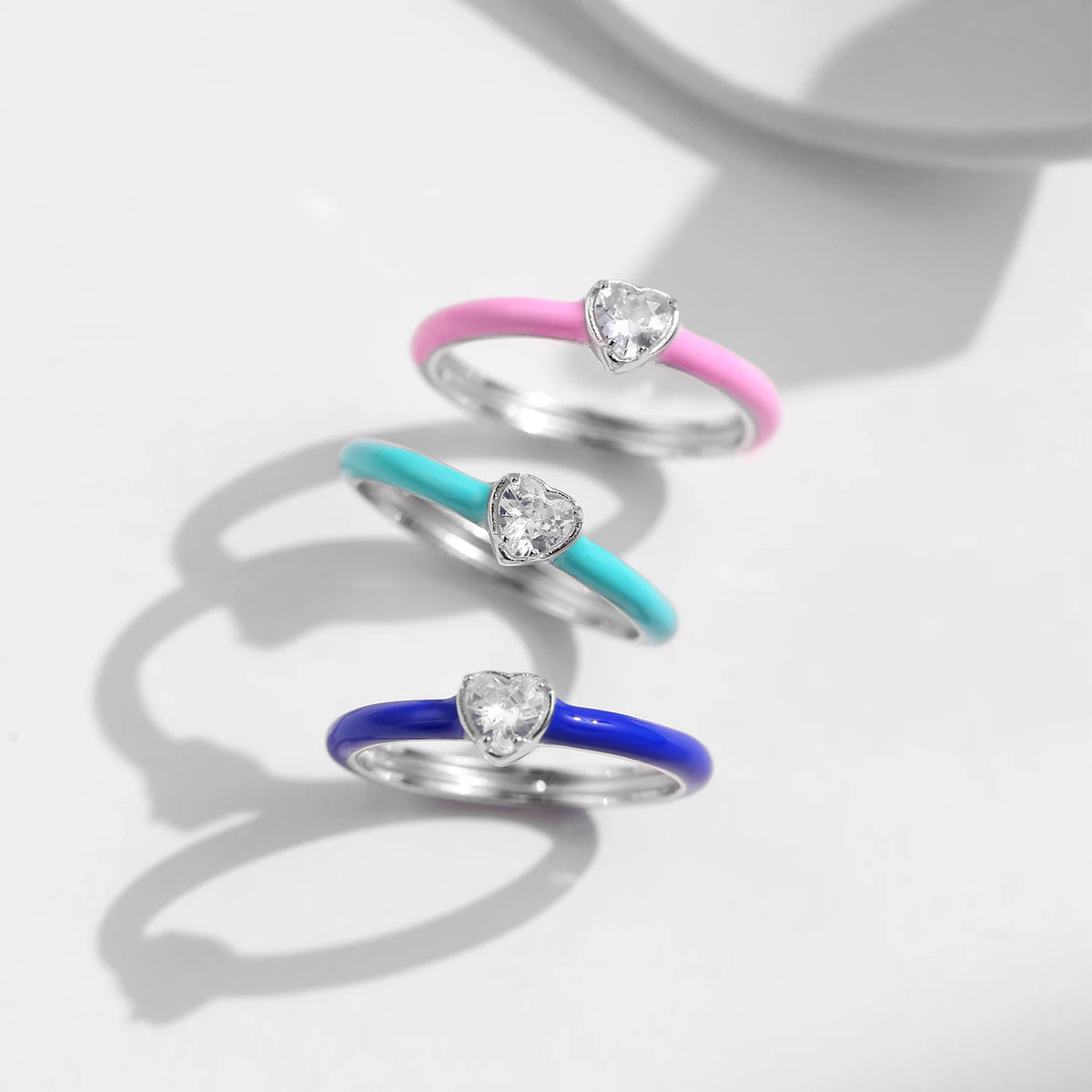 Stackable Colorful Rings 9 Styles Colorful Enamel Stackable Rings – RawaJewels