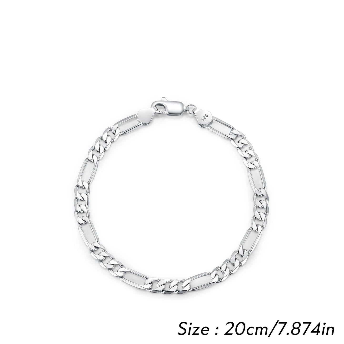 Silver Classic Figaro Bracelet
