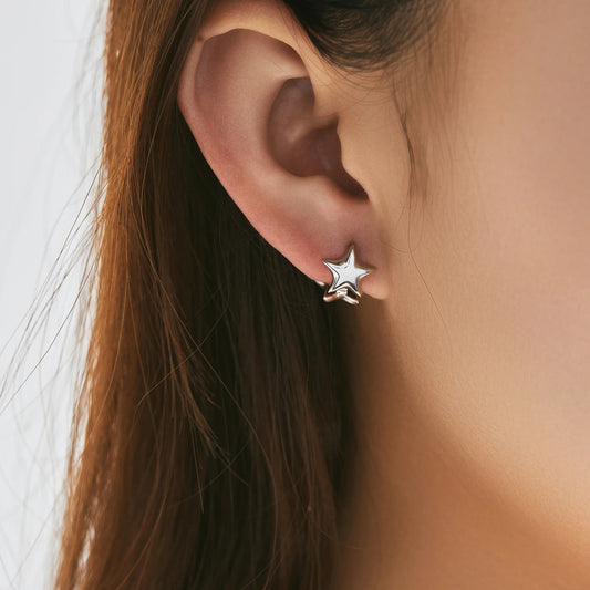 Simple Double Side Mirror Earrings