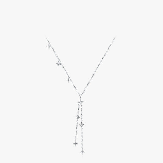 Delicate Twinkle Stars Y-Shaped Choker Necklace