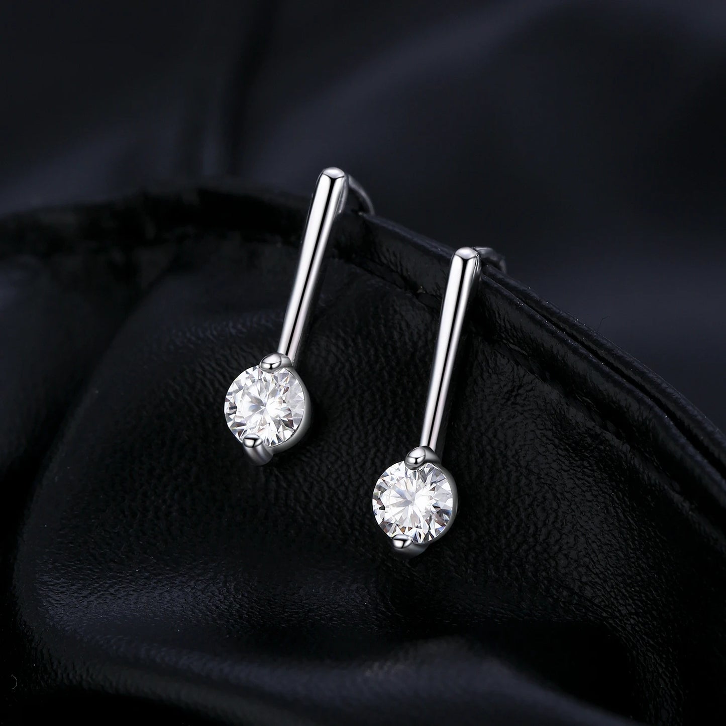 Moissanite Straight Drop Earrings