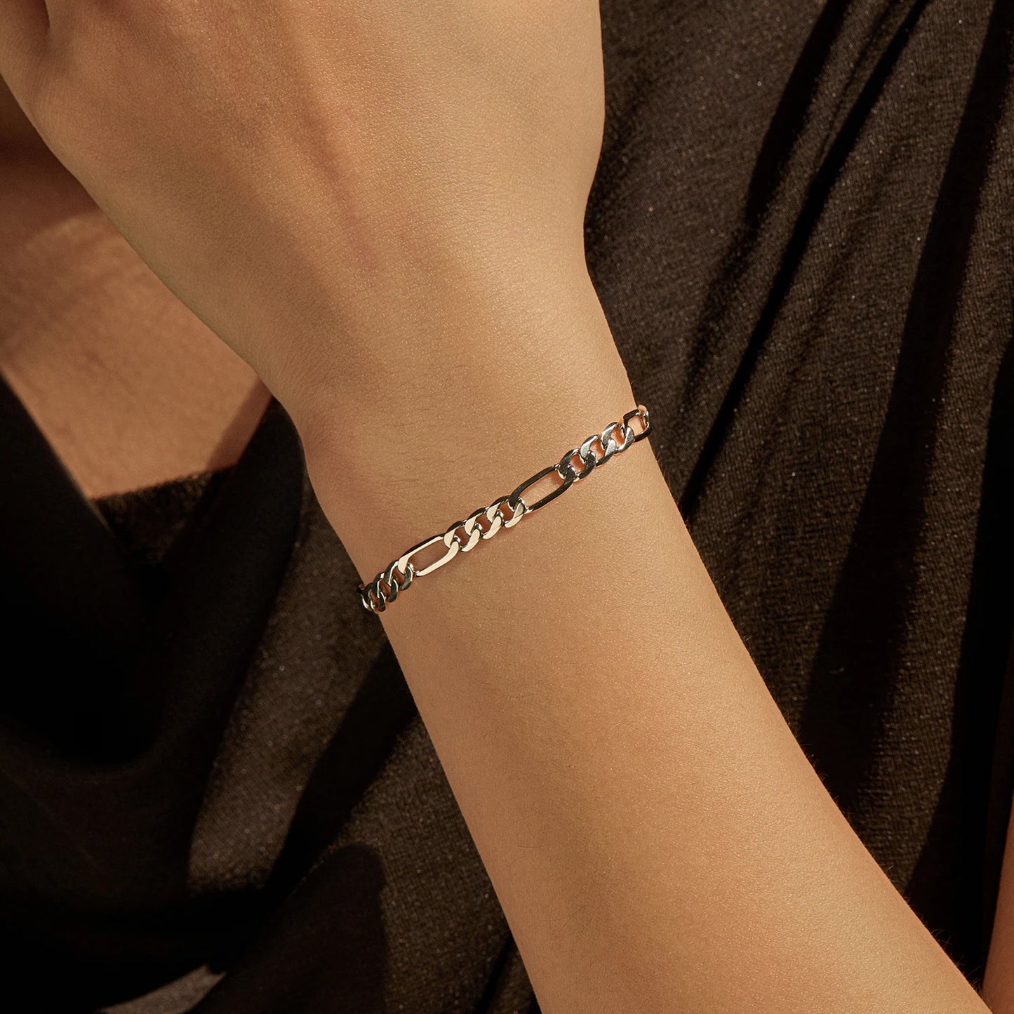 Silver Classic Figaro Bracelet