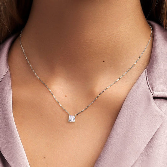 Emerald cut Classic Necklace