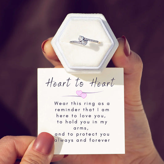 Heart to Heart Ring (Comes with a Card Love letter)