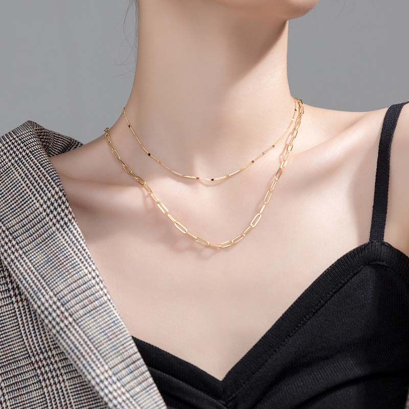 Double Layer Link Chain Necklace