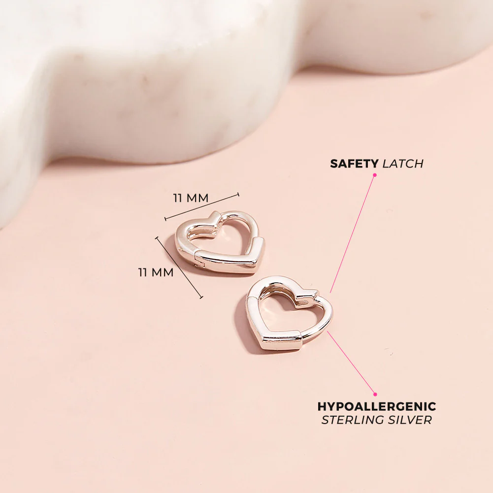 Hearts Shape Hoop Earrings