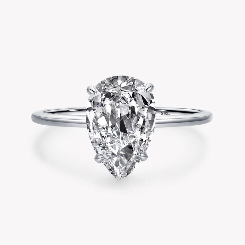 Luxury 3ct Droplet Ring - RawaJewels