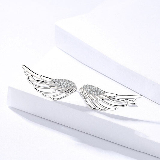 Silver Wings Earrings - RawaJewels