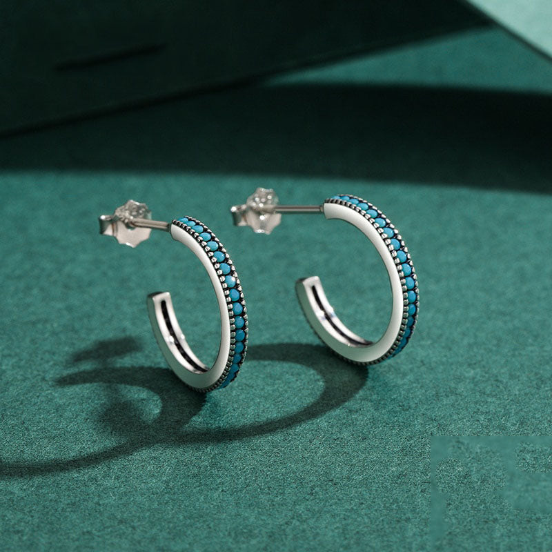 Exquisite Turquoise Stud Earrings - RawaJewels